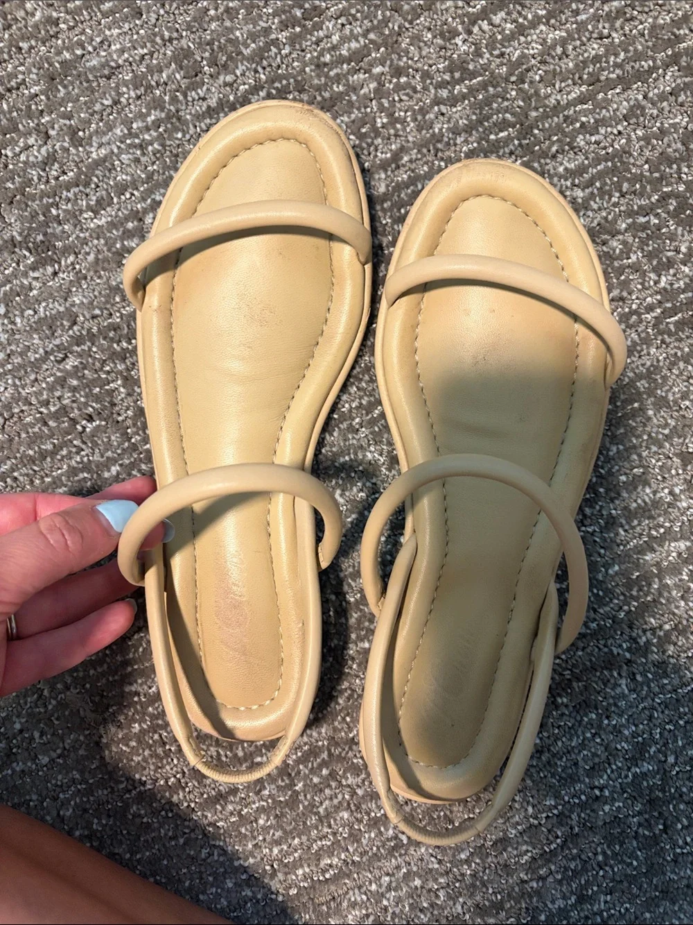 J. Crew Beige Minimalist Double-Strap Slingback Sandals - Women